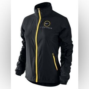 Women’s Size Medium Nike LIVESTRONG Performance Jacket With Hood In Black/Yellow